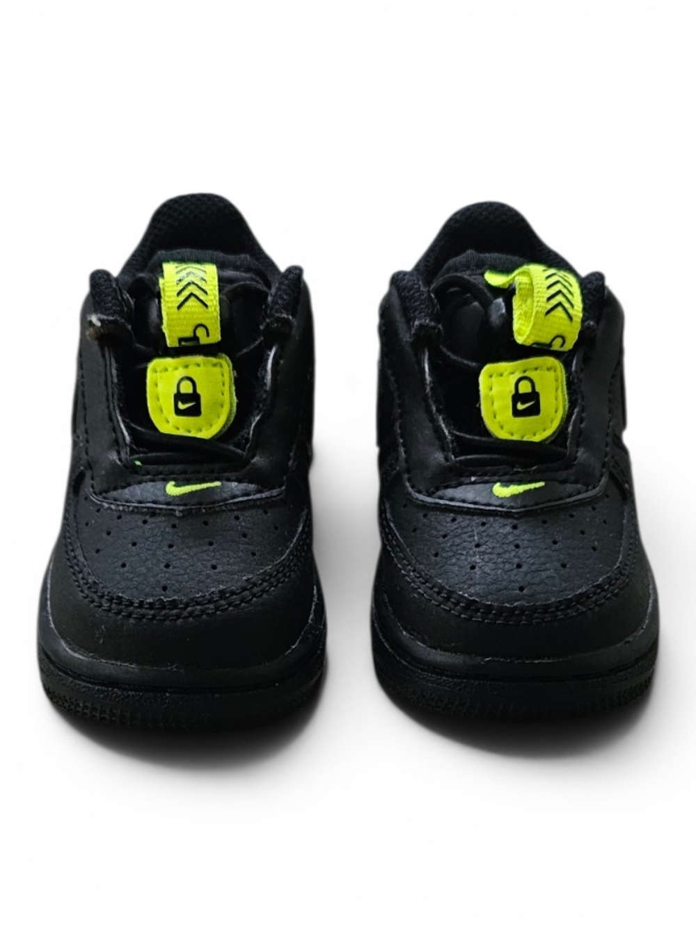 Nike Force 1 LV8 Toddler Black Volt 4C - Picture 2 of 11
